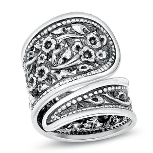 Sterling Silver Thai Floral Ring