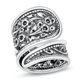 Sterling Silver Thai Floral Ring