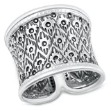 Sterling Silver Thai Floral Bali Ring