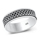 Sterling Silver Spinner Bali Ring
