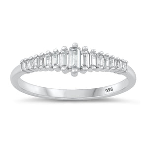 Sterling Silver Clear CZ Ring