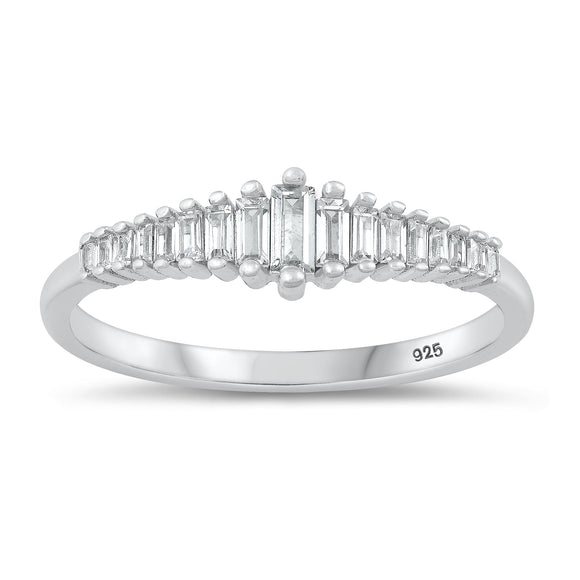 Sterling Silver Clear CZ Ring