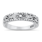Sterling Silver Swirling Flame Ring
