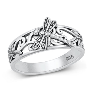 Sterling Silver Dragonfly Ring