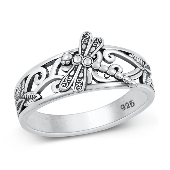 Sterling Silver Dragonfly Ring