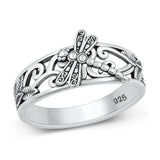 Sterling Silver Dragonfly Ring
