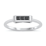 Sterling Silver Black CZ Ring