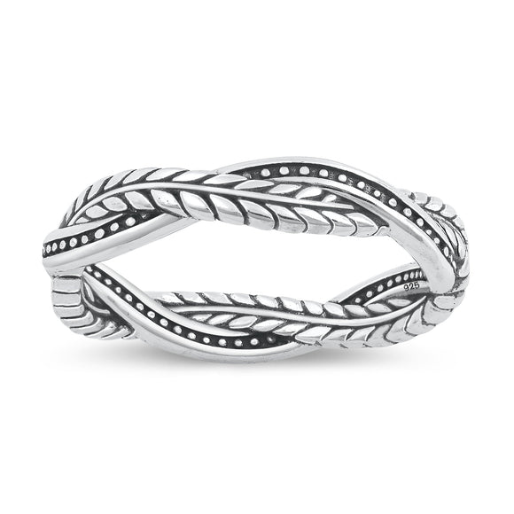 Silver Ring Bali & Leaf