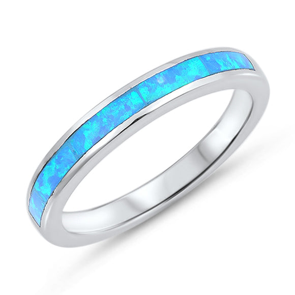Blue Lab Opal Thumb Ring New .925 Sterling Silver Wedding Band Sizes 4-10