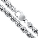 Rope 200 - 9.7mm - Sterling Silver Rope Chain Necklace