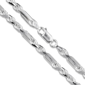 FigaRope 100 - 5mm - Sterling Silver FigaRope Chain Necklace