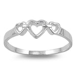 High Polish Heart Purity Promise Ring New .925 Sterling Silver Band Sizes 4-12