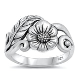 Sterling Silver Plumeria Ring