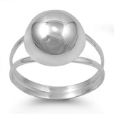 Sterling Silver Woman's Fashion Unique Ring Beautiful 925 Band 12mm Sizes 5-10