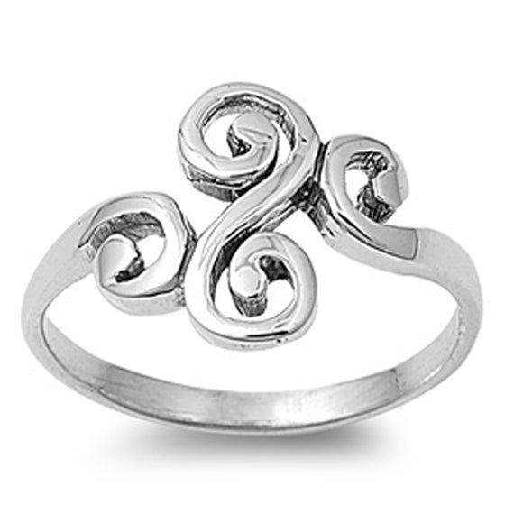 Antiqued Swirl Infinity Spiral Filigree Ring 925 Sterling Silver Band Sizes 4-11