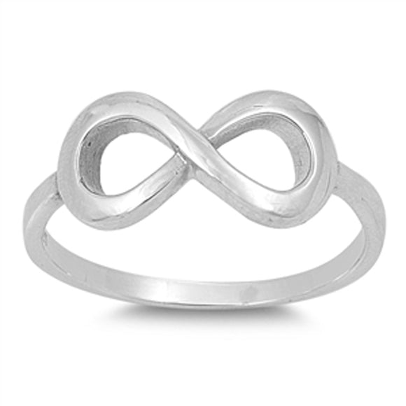 Women's Infinity Forever Promise Ring New .925 Sterling Silver Band Sizes 4-10