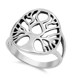 Women's Tree of Life Polished Ring New .925 Sterling Silver Band Sizes 5-10