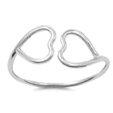 Women's Open Heart Promise Ring New .925 Sterling Silver Band Sizes 3-10
