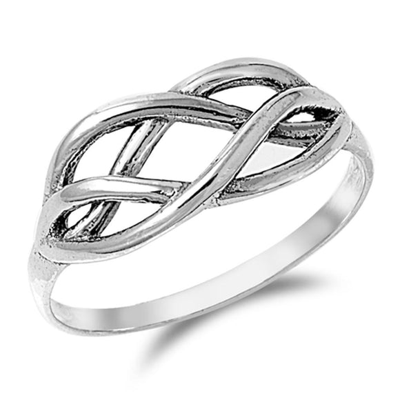 Infinity Knot Forever Promise Ring New .925 Sterling Silver Band Sizes 5-10