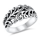 Women's Swirl Leaf Cute Fashion Ring New .925 Sterling Silver Band Sizes 5-10