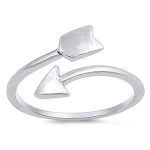 Open Arrow Love Cupid Promise Ring New .925 Sterling Silver Band Sizes 4-10
