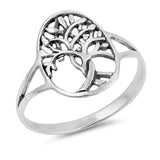 Oxidized Tree of Life Twisted Roots Ring New 925 Sterling Silver Band Sizes 5-10