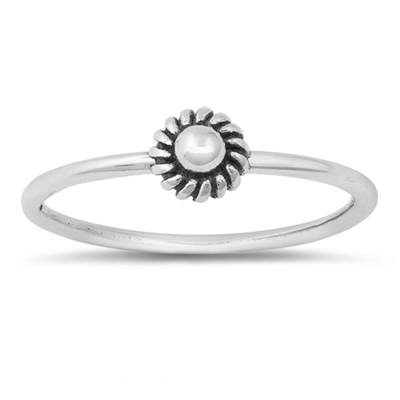 Bali Style High Polish Sun Flower Ring New .925 Sterling Silver Band Sizes 4-10