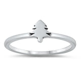 Pine Fur Christmas Tree Classic Ring New .925 Sterling Silver Band Sizes 4-10
