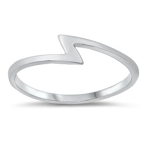 Zig Zag Lightning Bolt Ring New .925 Sterling Silver Band Sizes 3-10