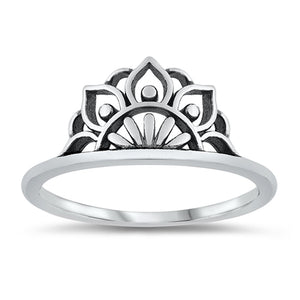Unique Bali Style Henna Sun Ring New .925 Sterling Silver Band Sizes 4-10