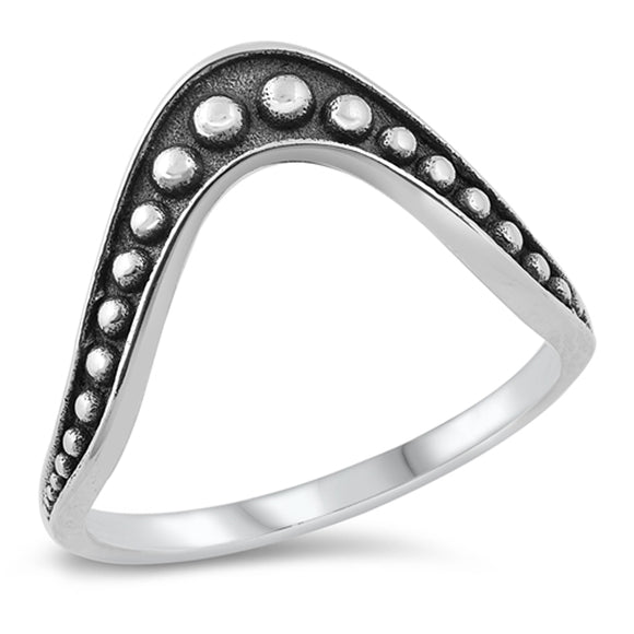 Bali Bead Boho Wave Ring New .925 Sterling Silver Band Sizes 4-10