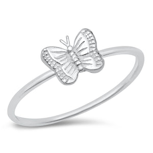 Cute Tiny Butterfly Nature Ring .925 Sterling Silver Band Sizes 3-10