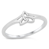 Celtic Triquetra Knot Ring New .925 Sterling Silver Band Sizes 4-10