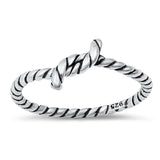 Rope Knot Lasso Love Wholesale Ring New .925 Sterling Silver Band Sizes 4-10