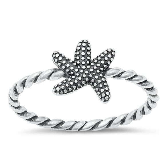 Bali Starfish Ocean Sea Wholesale Ring New .925 Sterling Silver Band Sizes 4-10