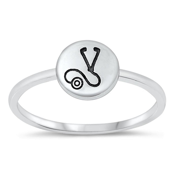 Sterling Silver Stethoscope Ring