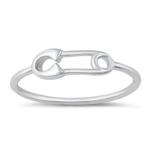Sterling Silver Safety Pin Ring