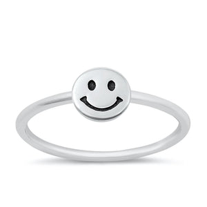 Sterling Silver Happy Face Ring