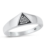 Sterling Silver Valknut Ring