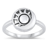 Sterling Silver Sun & Moon Ring