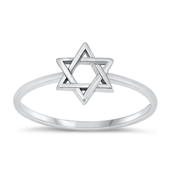 Sterling Silver Jewish Star of David Ring