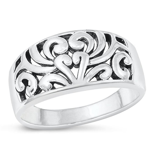 Sterling Silver Filigree Design Ring
