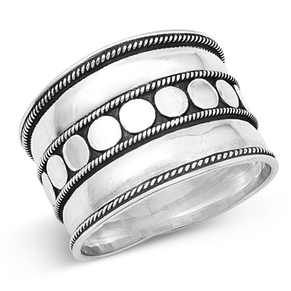 Sterling Silver Bali Chunk Ring