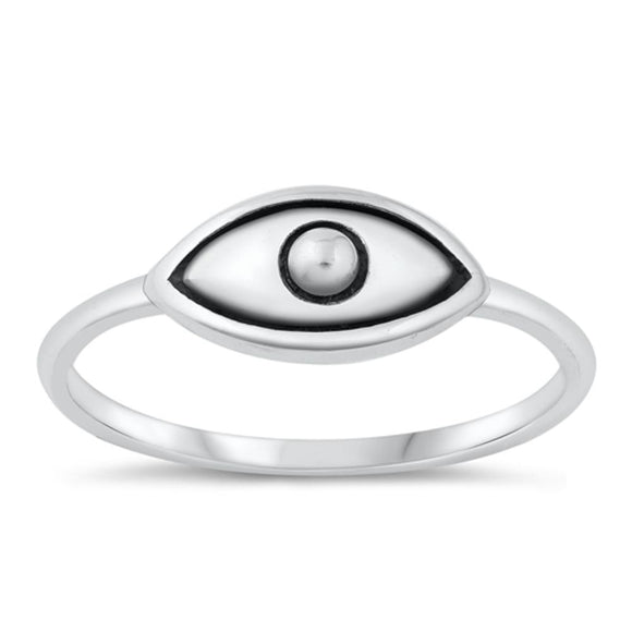 Sterling Silver Evil Eye Ring