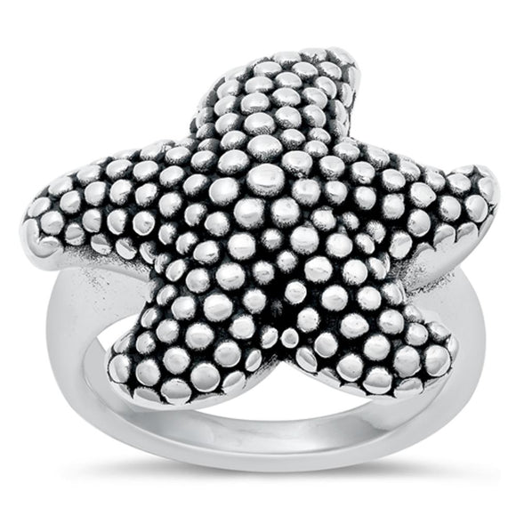 Sterling Silver Electroform Starfish Ring