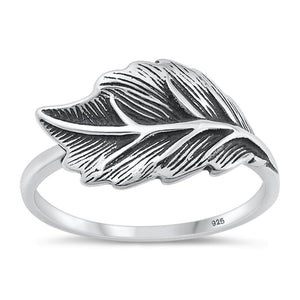 Sterling Silver Leaf Ring