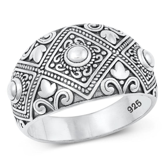Sterling Silver Bali Cocktail Ring