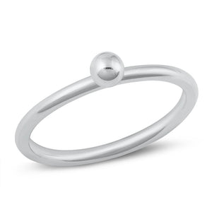 Sterling Silver Bead on Ring