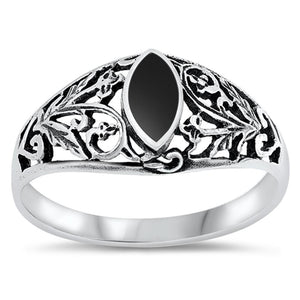 Sterling Silver Black Onyx Ring