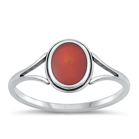 Sterling Silver Red Agate Ring
